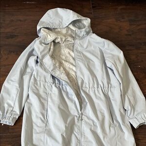 Fall Light Blue Hooded Jacket